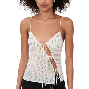 Lioness Women's Mariah Cami White Polka Dot Top